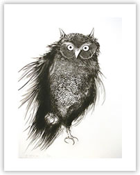 Printmaking - Owl for Aaron